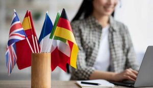 flags on desk