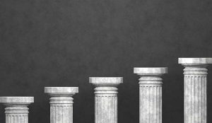 Five concrete pillars