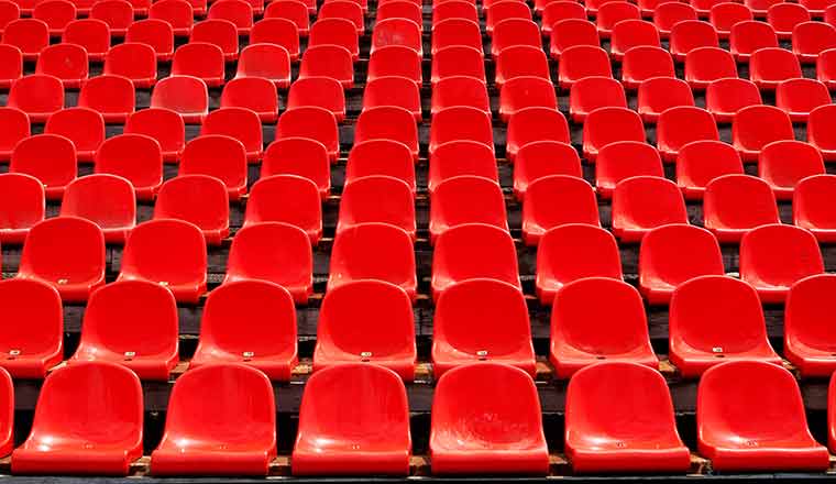 red stadium seats