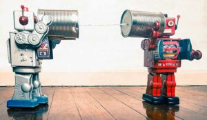 Robots with tin phones