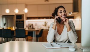 lady on phone