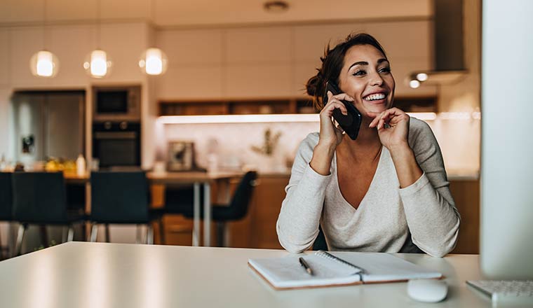 lady on phone