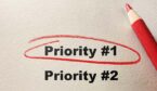 Top priority circled with pencil