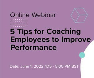 thumbnail advert promoting event 5 Tips for Coaching Employees to Improve Performance – Webinar