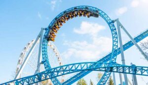 loop blue rollercoaster