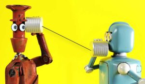 robots on string phone
