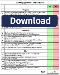 staff engagement checklist