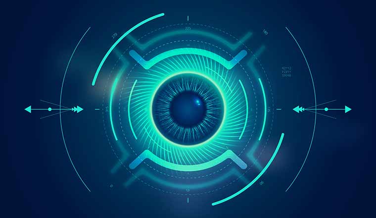 Supervision concept with digital eye