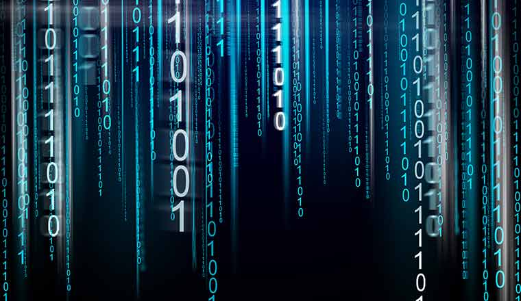 Abstract map of binary code.