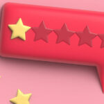 3D illustration of one star review of bad user experience