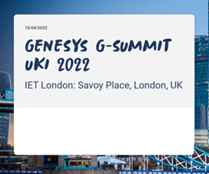 thumbnail advert promoting event GENESYS G-SUMMIT UKI 2022