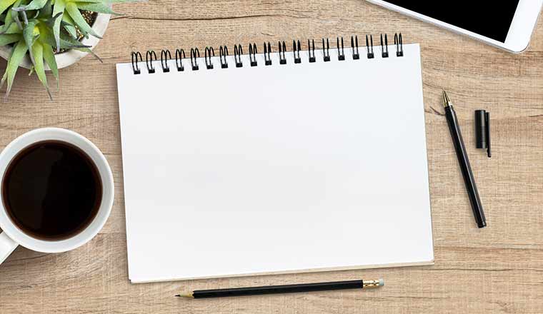 blank notebook