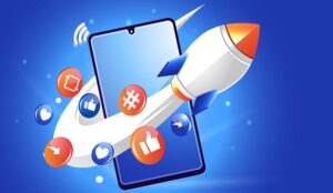 Rocket boosting likes and reputation on social media