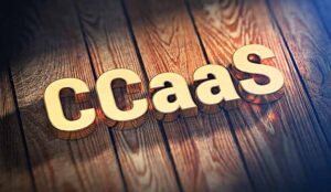 Acronym CCaaS on wood planks