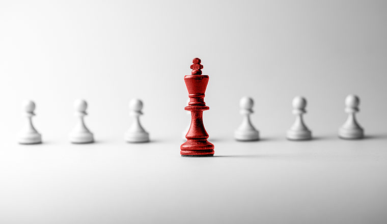 Chess business concept, leader & success