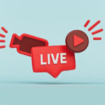 Live streaming media icons