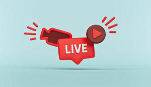 Live streaming media icons