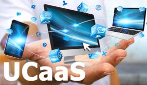 UCaaS with communication devices and icons