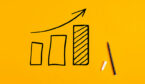 A graph showing growth and improvement