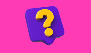 Question mark 3D render illustration