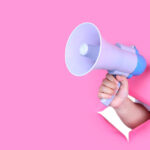 hand with megaphone