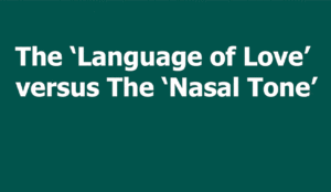 ‘language of love’ and sharp ‘nasal tone’ video cover