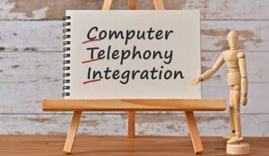 There is notebook with the word Computer Telephony Integration