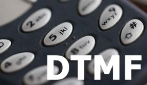 Phone keypad with the letters DTMF