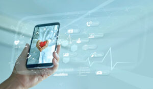 Healthcare, Doctor online and virtual hospital concept, Diagnostics and online medical consultation on smartphone