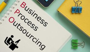 Business Process Outsourcing BPO on notepad