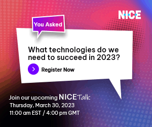 thumbnail advert promoting event NICE Talks – You Asked: What Technologies Do We Need to Succeed in 2023?