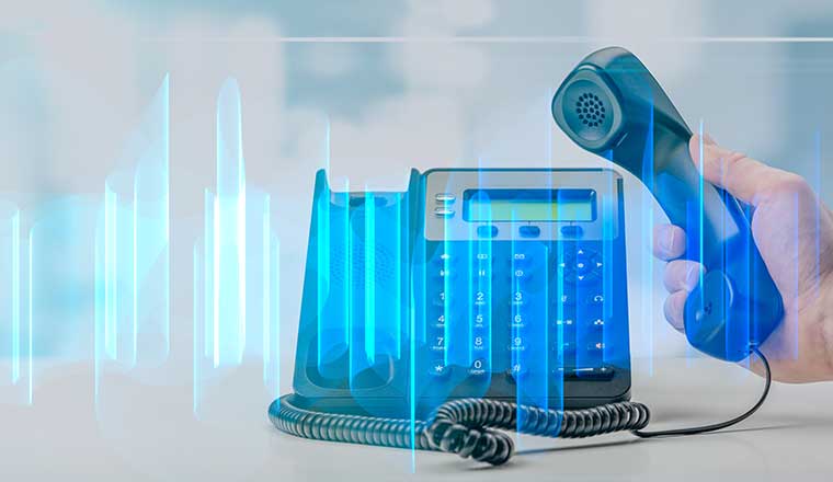 Analysis of recorded telephone conversation concept, with a graphic interpretation of recording of telephone business conversations.