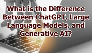 Robot hand with the question what is the difference between chatgpt, llms and generative ai