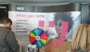 Picture from the Customer Strategy & Planning Conference with the NICE stand