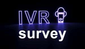 IVR survey in neon lights