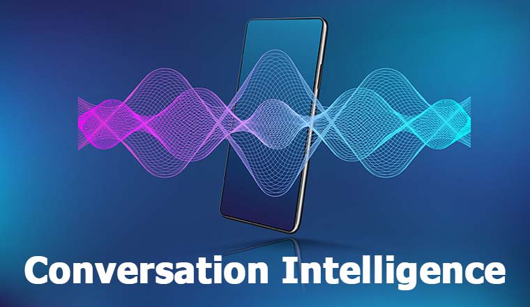 Conversation intelligence with a sound wave with smartphone