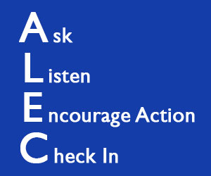 ALEC Acronym - Ask, Listen, Encourage Action, Check In