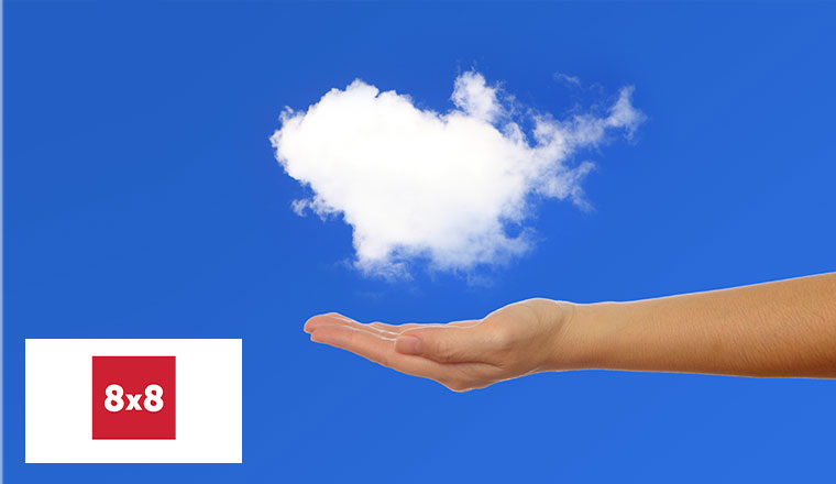 Cloud deployment concept with hand holding a cloud