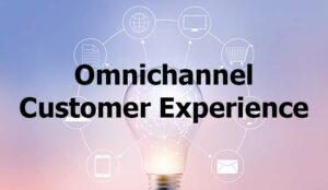 Omnichannel CX with lightbulb and channel icons