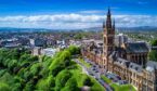 Aerial view of Glasgow, Scotland, UK.