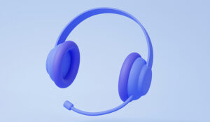 Illustration of contact centre headset