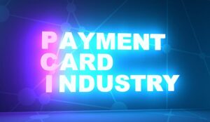 PCI - Payment Card Industry acronym in neon lights