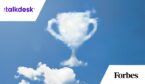 Clouds in a trophy shape