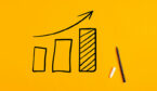A hand drawn graph showing improvement