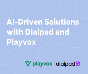 thumbnail advert promoting event AI-Driven Solutions with Dialpad and Playvox – Webinar
