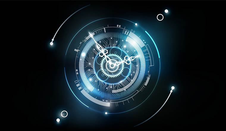 Abstract clock background - time concept