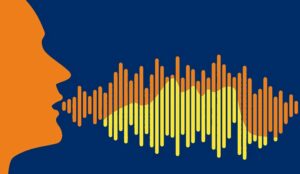Illustration of sound waves - voice concept