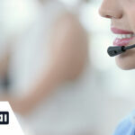 Contact center operator with headset