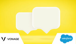 Two speech bubbles on yellow background
