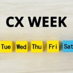 CX Week with colourful blocks with days of the week on them